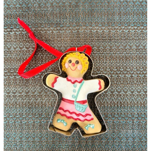 Hallmark Gingerbread Vintage 1993 Girl Cookie Cutter Ornament Christmas - Picture 1 of 3